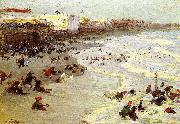 Edward Henry Potthast Prints Oil painting of Coney Island oil